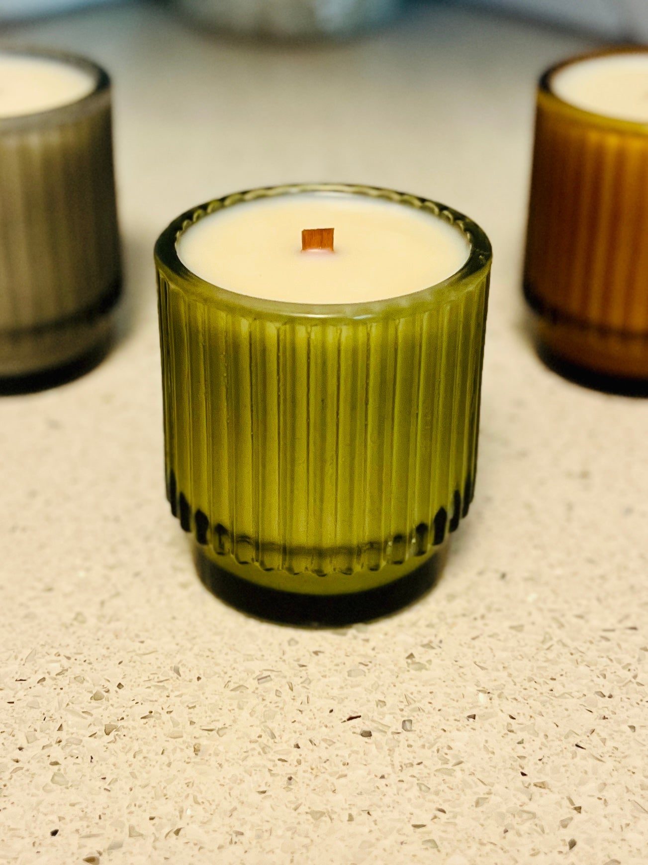 Vintage Luxe Green 7oz. Non - Toxic Candle - Glass - Modern Vintage Candle