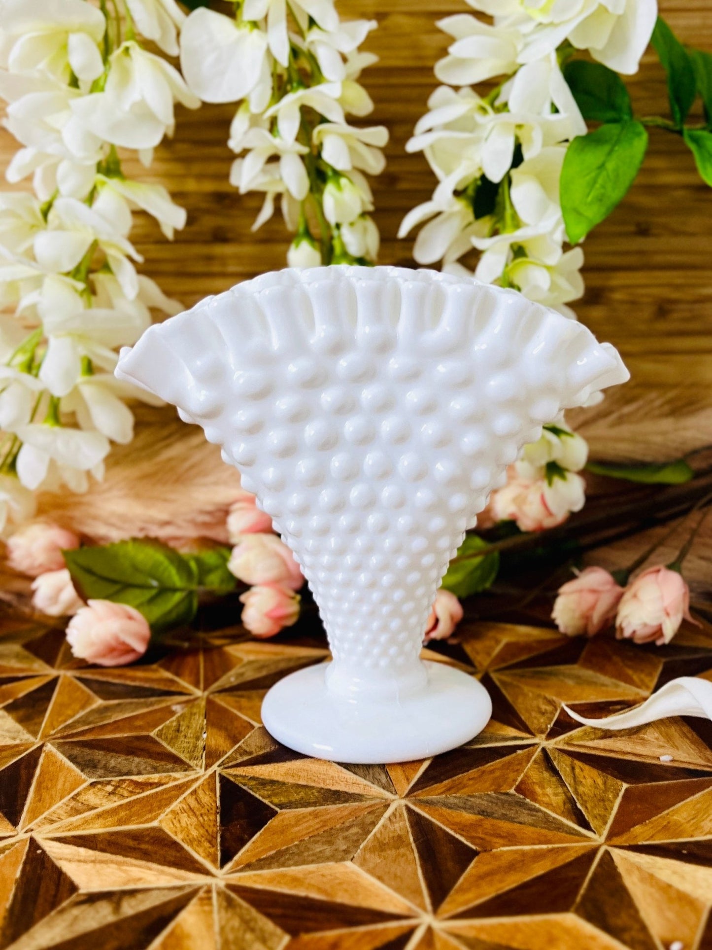 A Big Fan - Milk Glass - Modern Vintage Candle