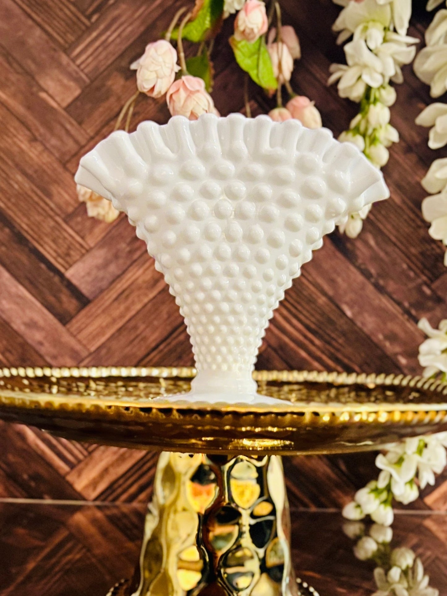 A Big Fan - Milk Glass - Modern Vintage Candle