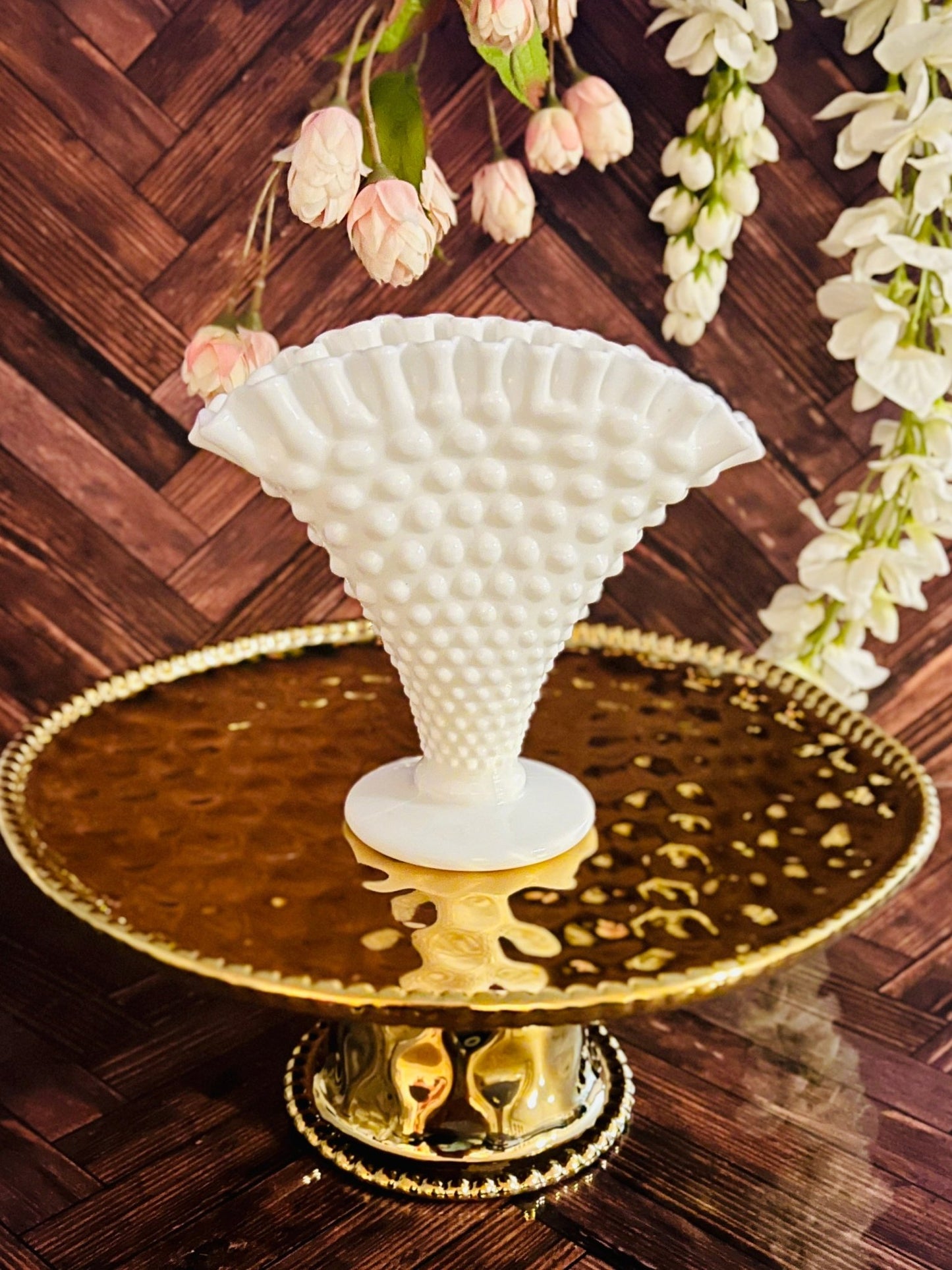 A Big Fan - Milk Glass - Modern Vintage Candle