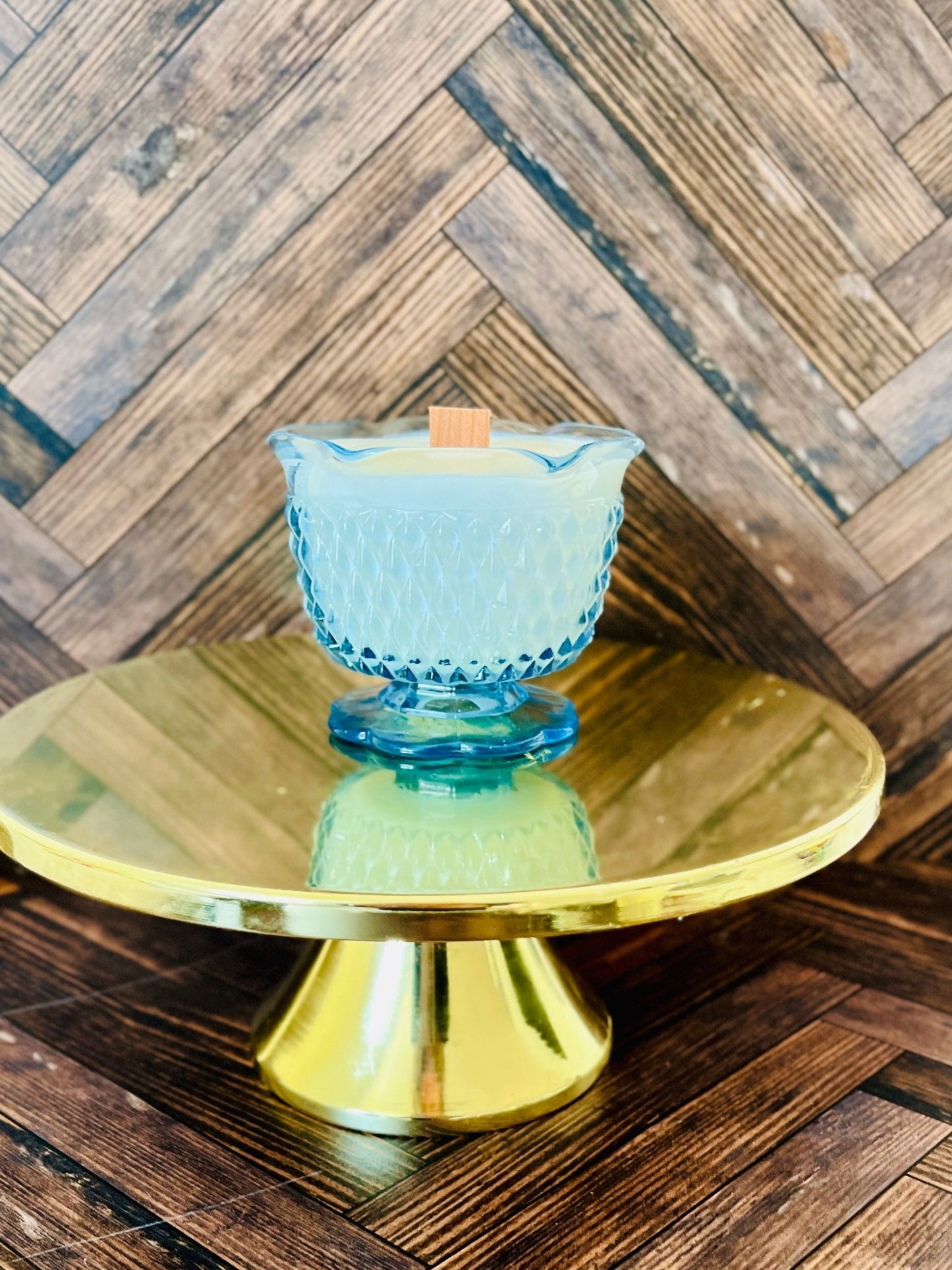 Blue Diamond - Glass - Modern Vintage Candle