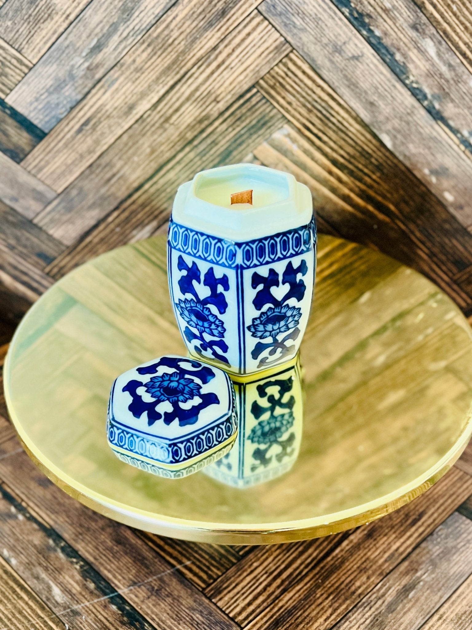 Blue Ginger - Porcelain - Modern Vintage Candle