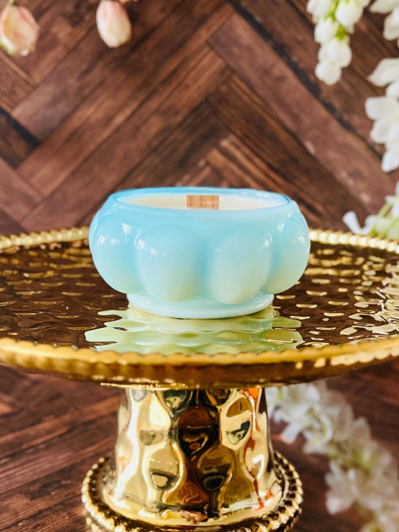 Blue Melon - Glass - Modern Vintage Candle