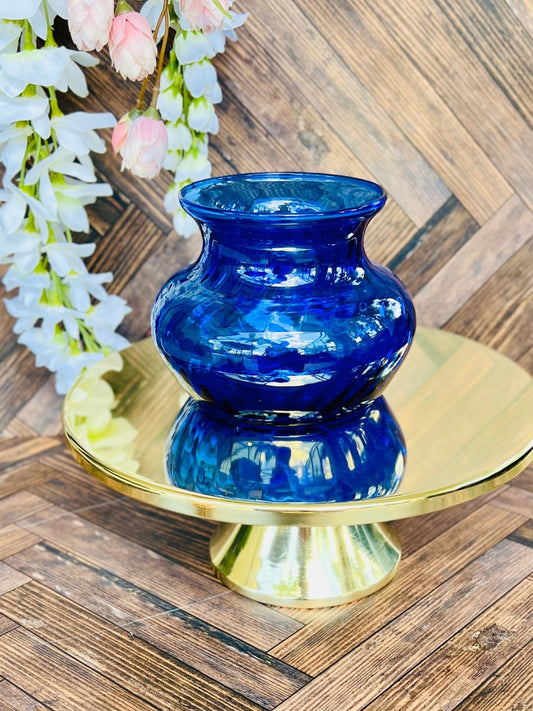 Blue Swirl - Glass - Modern Vintage Candle