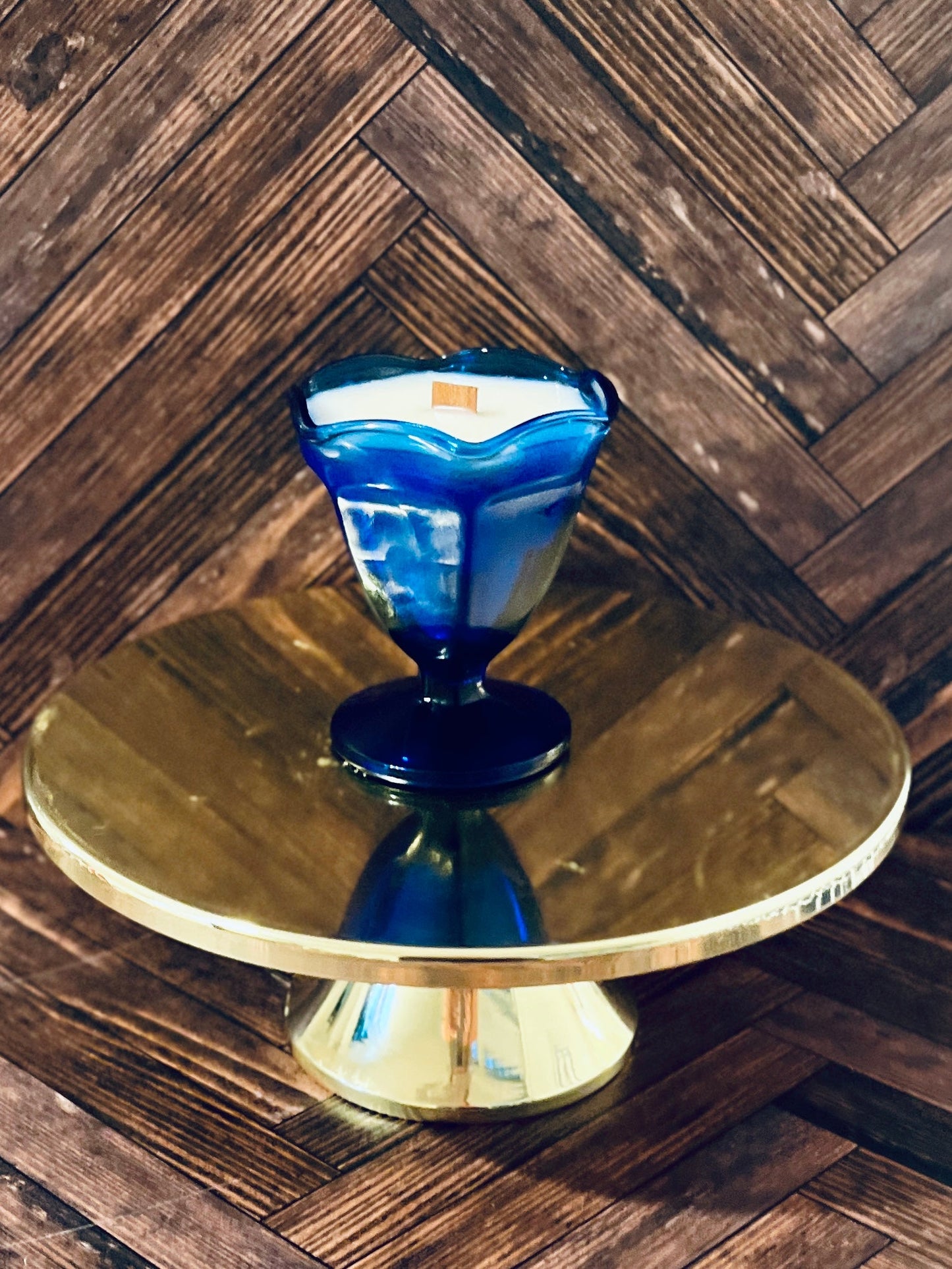 Blue Tulip - Glass - Modern Vintage Candle