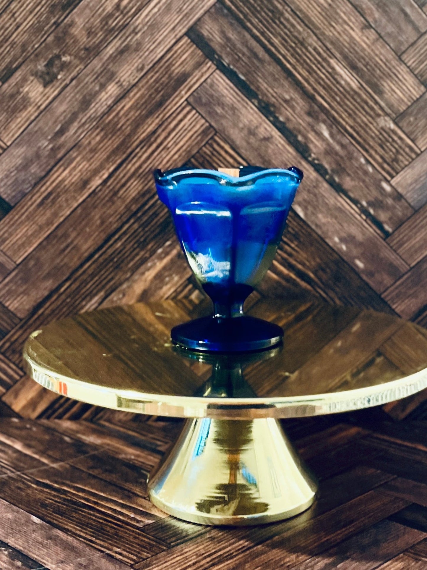 Blue Tulip - Glass - Modern Vintage Candle