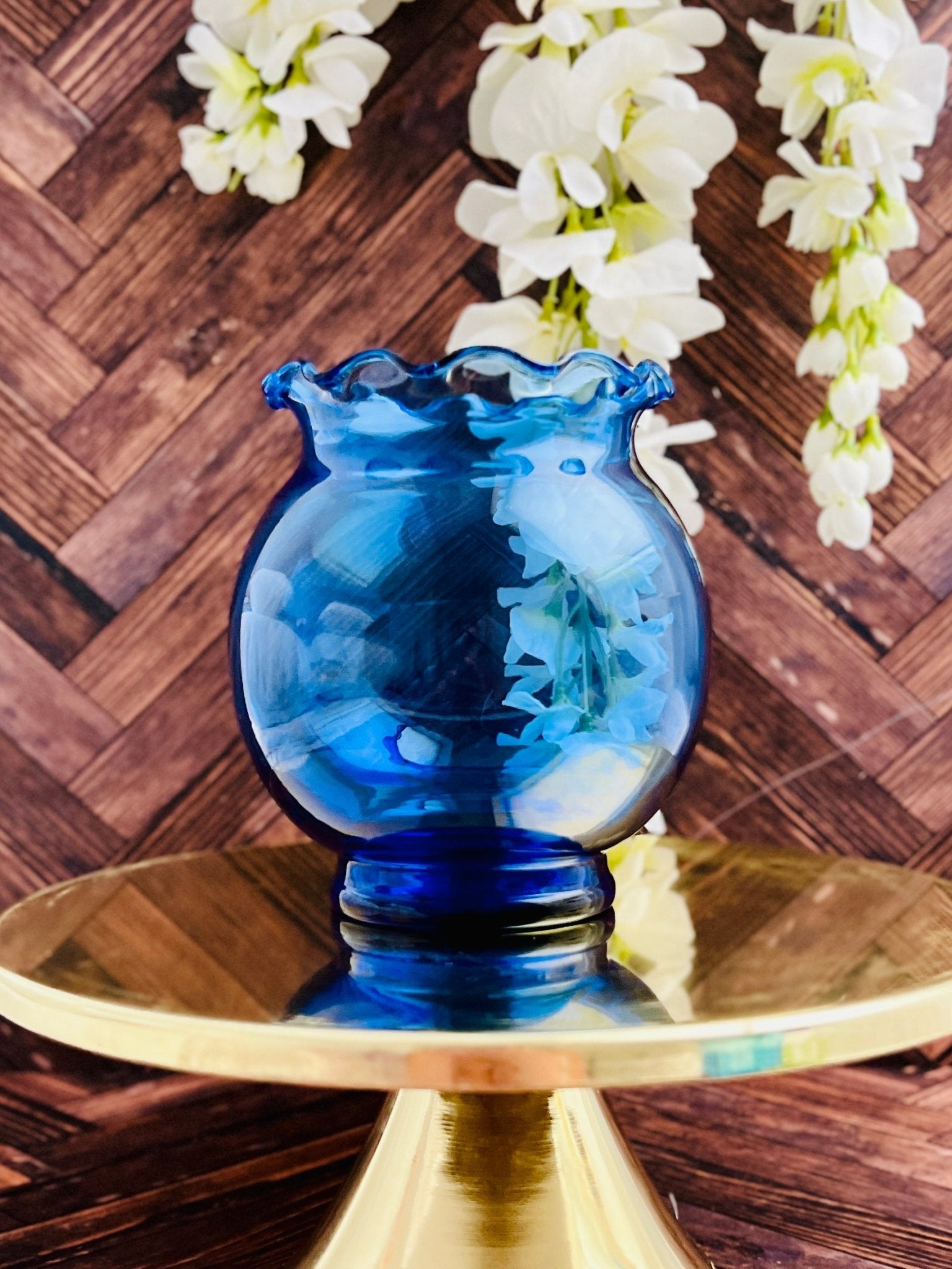 Cobalt Rose - Glass - Modern Vintage Candle