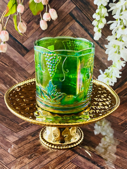 Gargantuan Green - Carnival Glass - Modern Vintage Candle