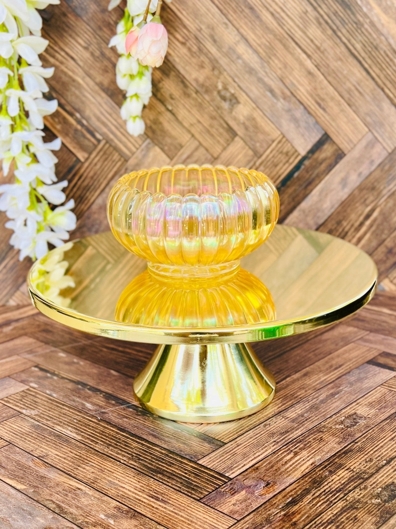 Gold Carnival - Carnival Glass - Modern Vintage Candle