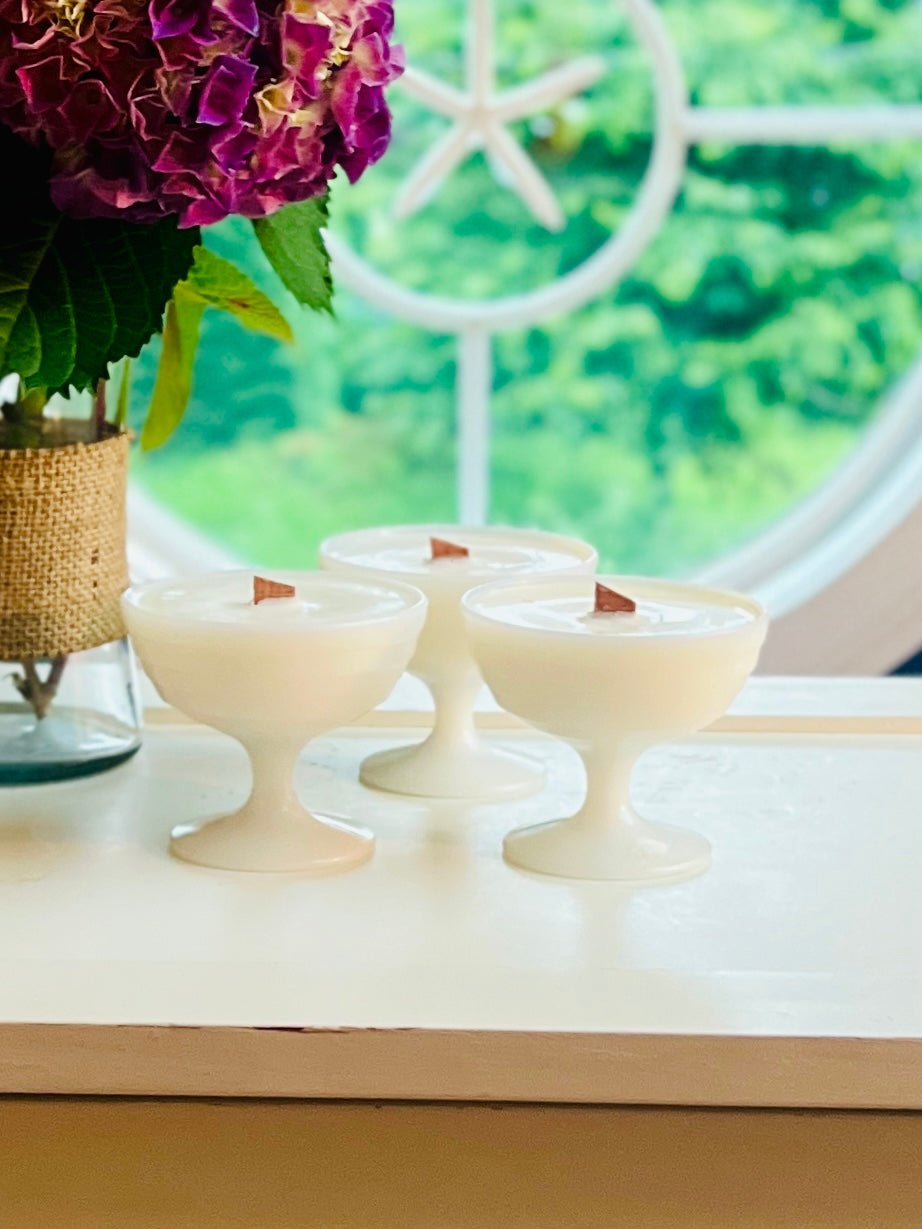 Hazel White - Milk Glass - Modern Vintage Candle