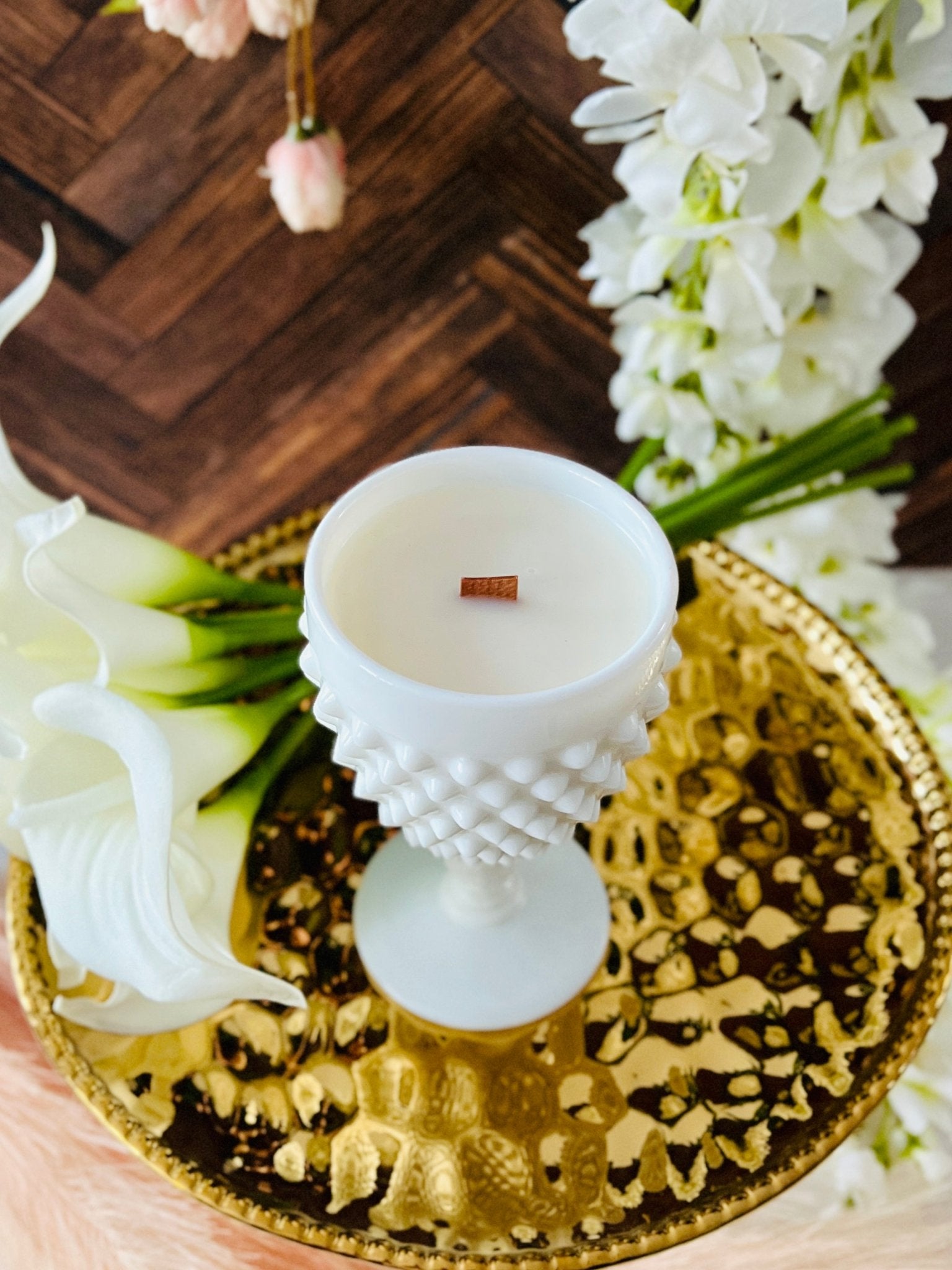 Hoblet - Milk Glass - Modern Vintage Candle