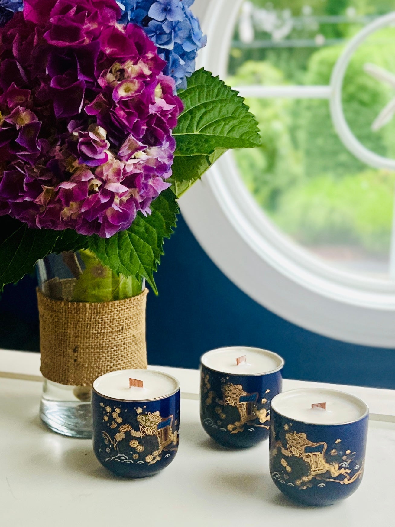 Kutani - Porcelain - Modern Vintage Candle