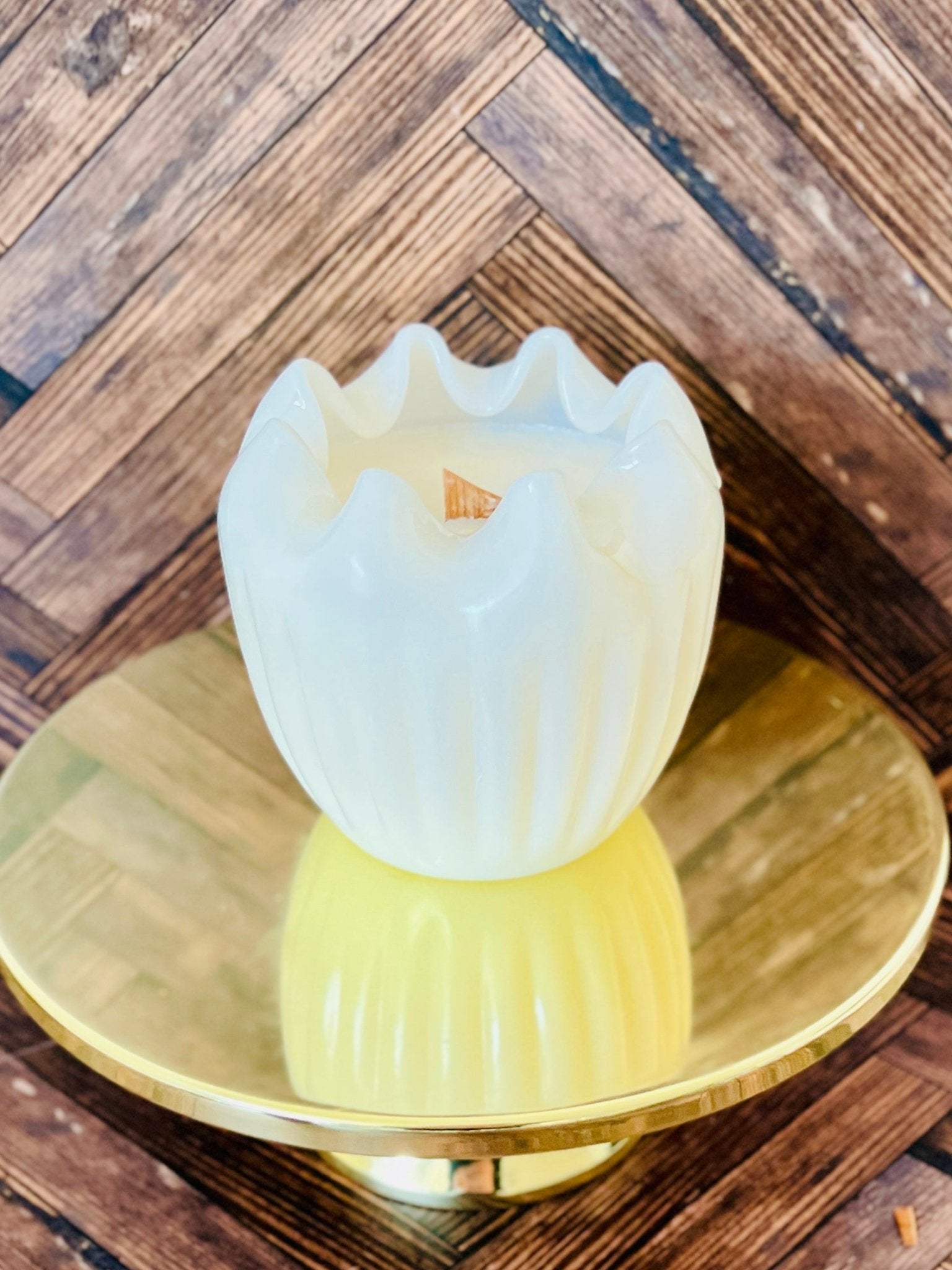 Midcentury Rose - Milk Glass - Modern Vintage Candle