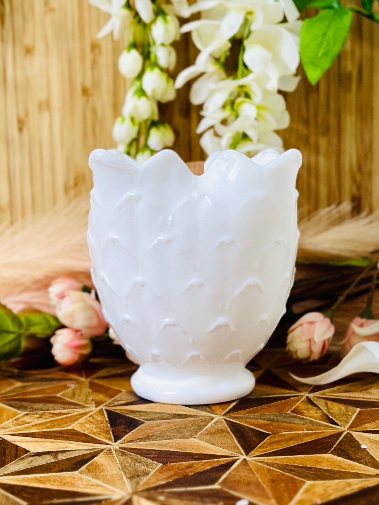 Okey Dokey Artichokey - Milk Glass - Modern Vintage Candle