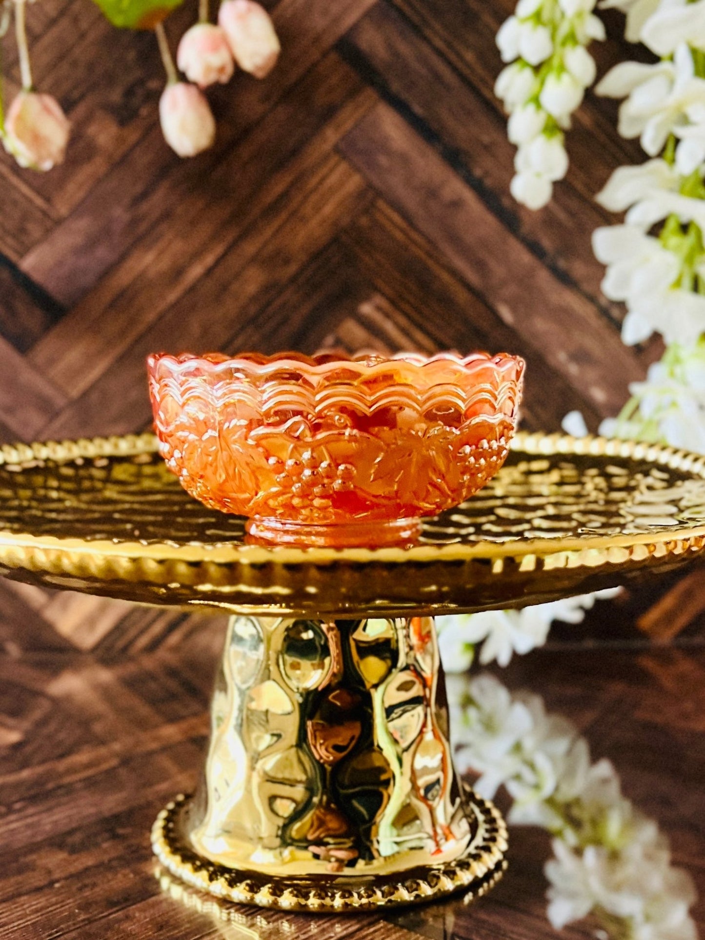 Orange You Glad - Carnival Glass - Modern Vintage Candle