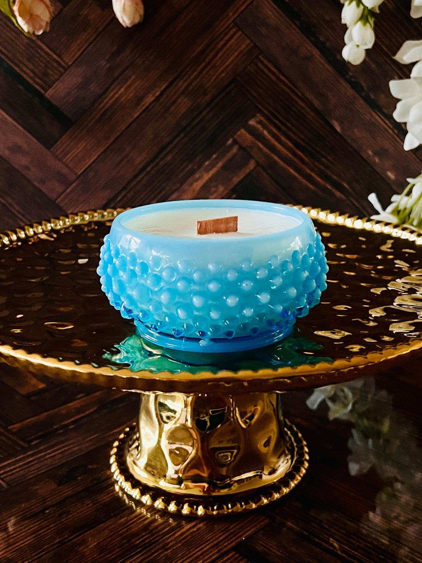 Powder Blue - Glass - Modern Vintage Candle