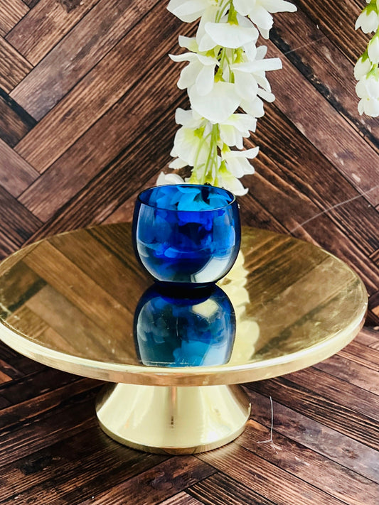 Roly Poly Blue - Glass - Modern Vintage Candle