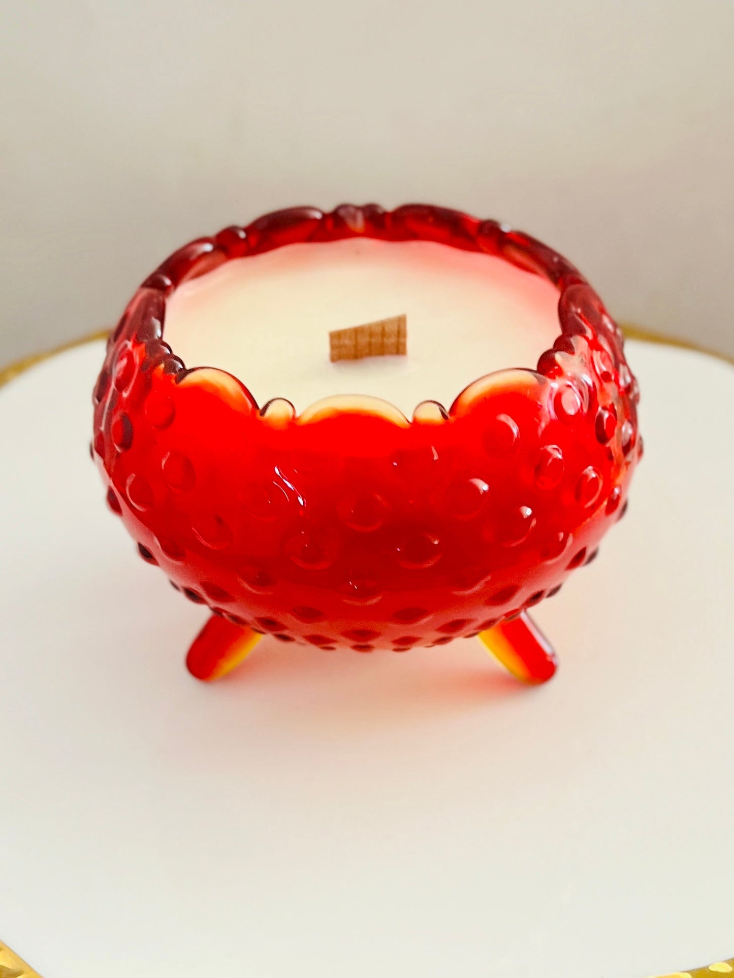 Rose Bowl - Glass - Modern Vintage Candle