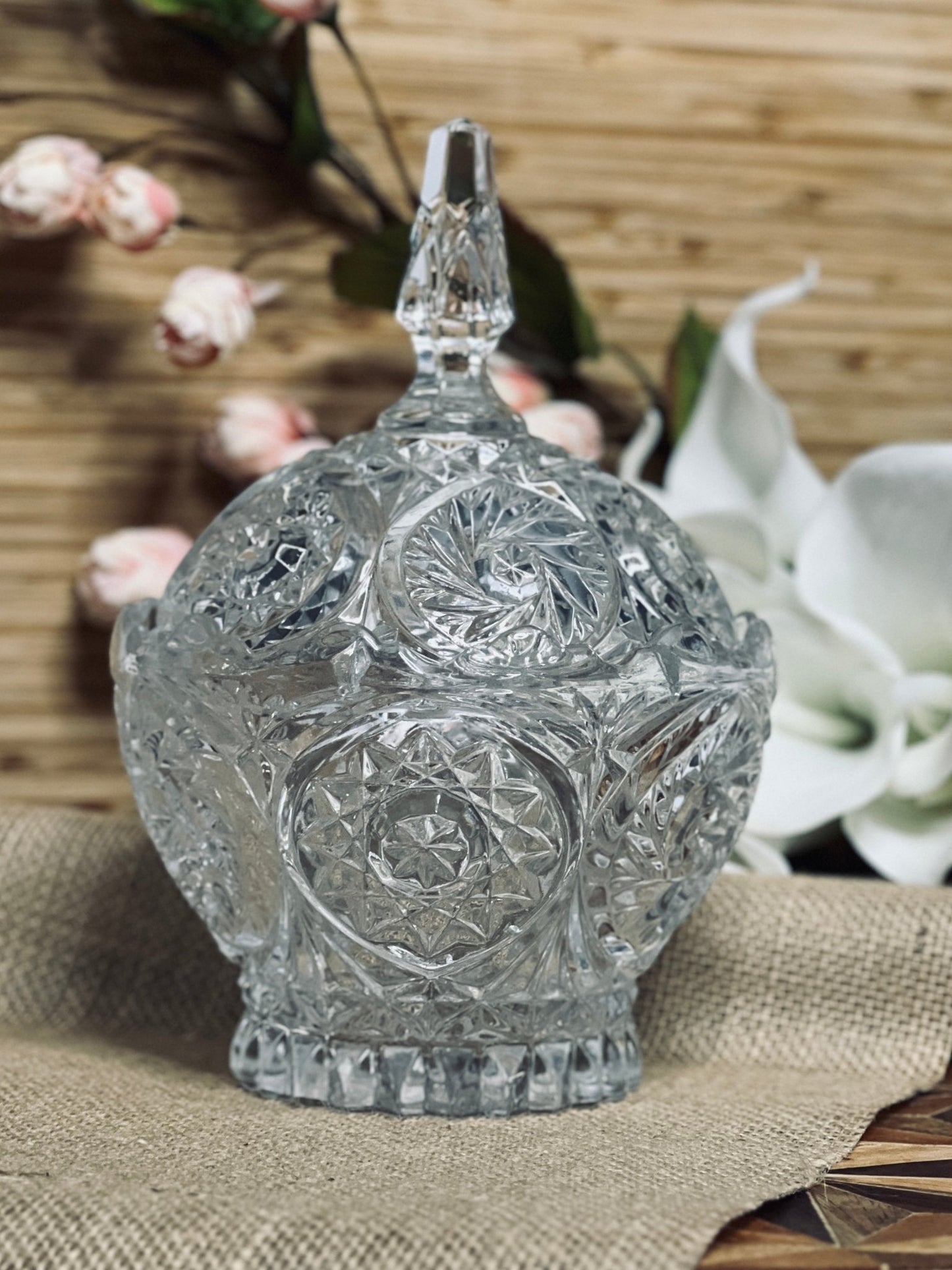 The Star Victorian - Early American Pattern Glass - Modern Vintage Candle