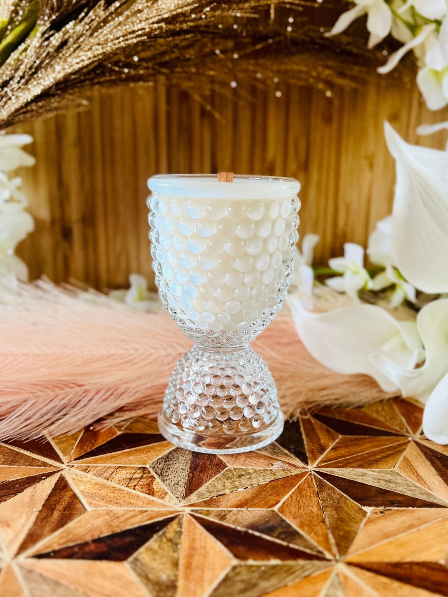 Thousand Eyes - Depression Glass - Modern Vintage Candle