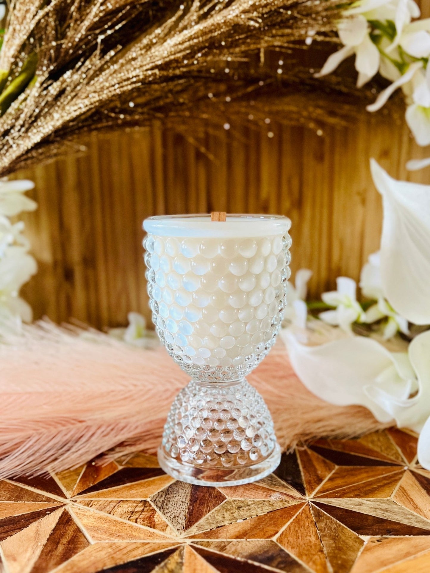 Thousand Eyes - Depression Glass - Modern Vintage Candle