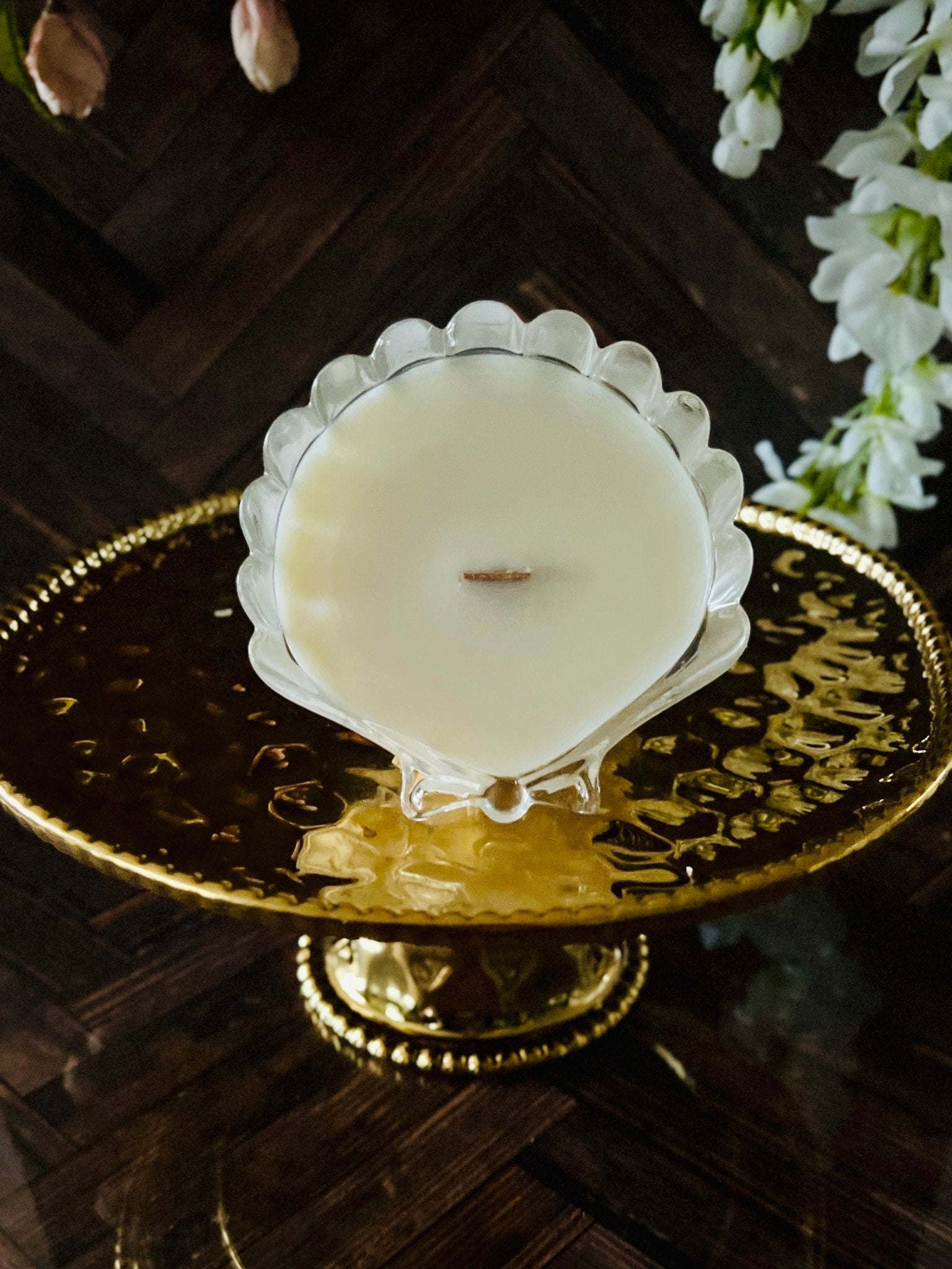 Waterford Clamshell - Crystal - Modern Vintage Candle